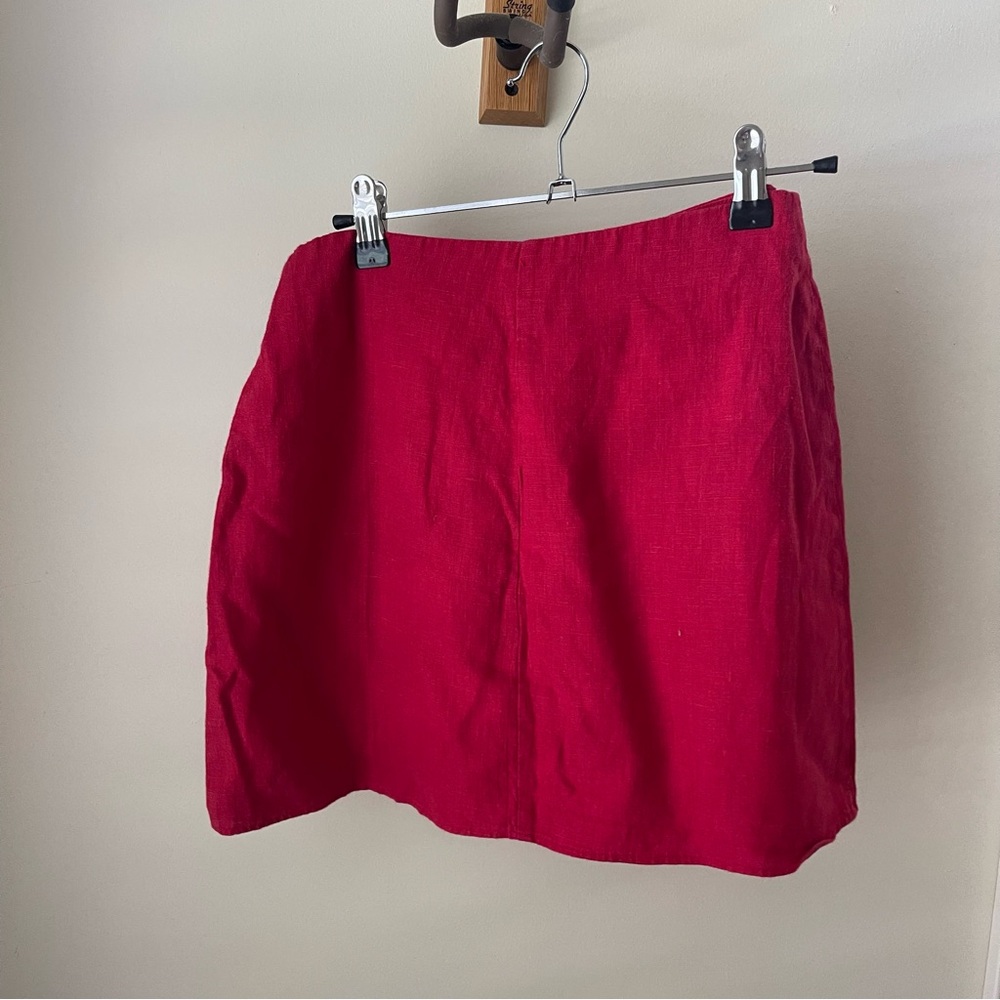 Reformation Cherry Button-Front A-Line Skirt - image 2